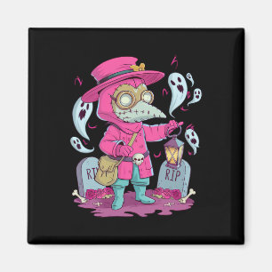 Kaffeetrinken Skelett Lazy Diy Halloween Costum Magnet