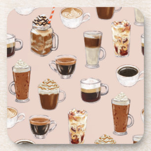 Kaffeetrinken und Desserts Getränkeuntersetzer