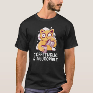 Kaffeetrinker Ailurophile  Katze trinkt Kaffee Kat T-Shirt