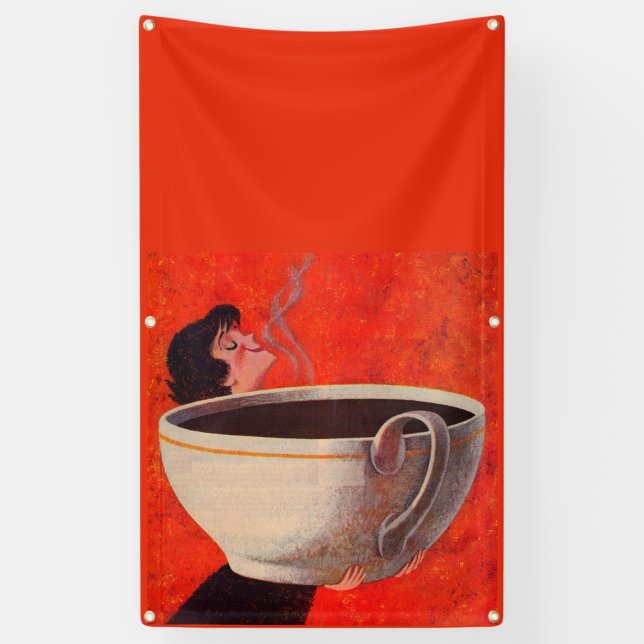 Kaffeetrinker Banner (Vertikal)