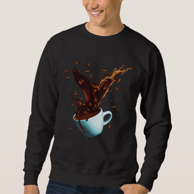 Kaffeetrinker Espresso Filterkaffee Motiv Sweatshirt (Vorderseite)