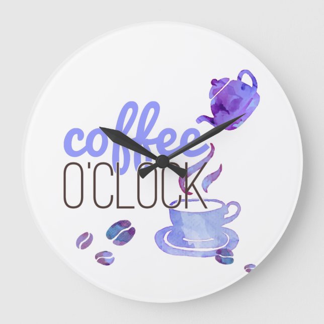 Kaffeetuhr Große Wanduhr (Vorderseite)