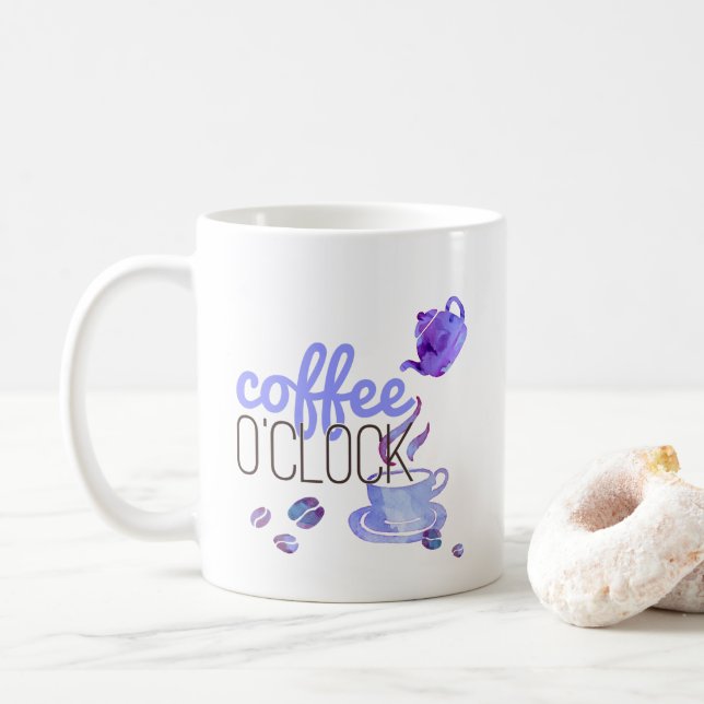 Kaffeetuhr Kaffeetasse (Mit Donut)
