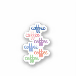 Kaffeetyp für den Aufkleber für das Geschäft mit K