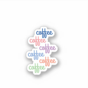 Kaffeetyp für den Aufkleber für das Geschäft mit K