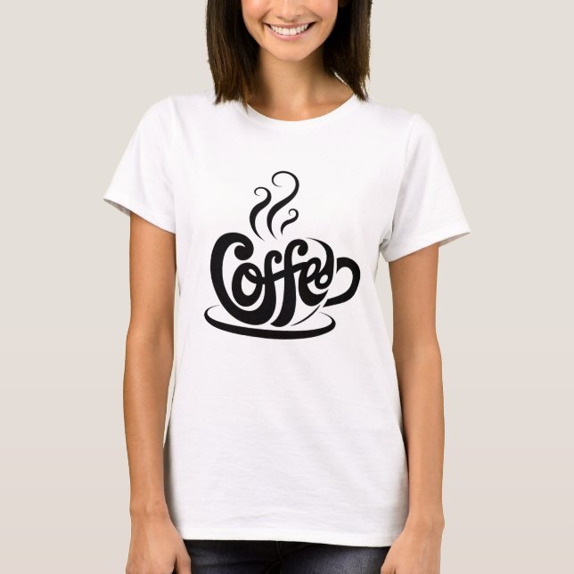 Kaffeetyppografie-T - Shirt (Vorderseite)