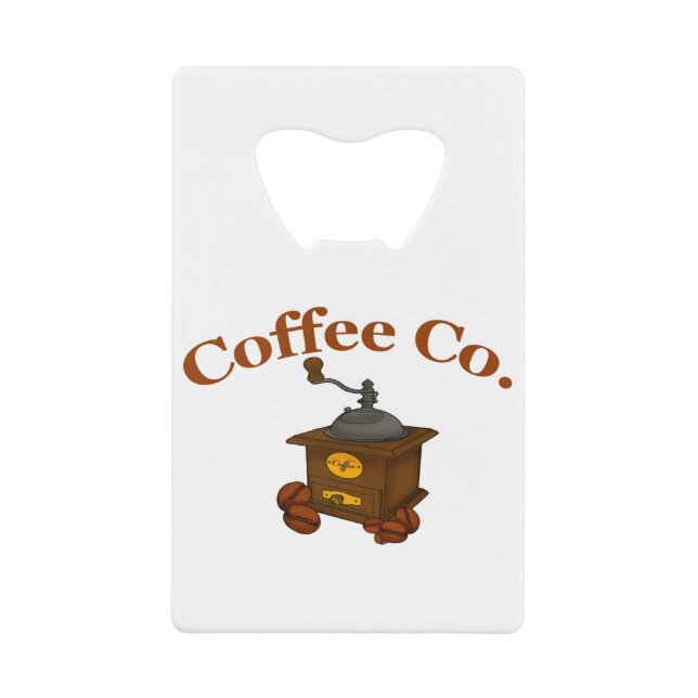 Kaffeeunternehmen Geldbeutel Flaschenöffner (Vorderseite)