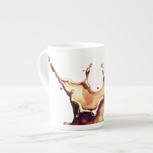 Kaffeeverguss Prozellantasse (Vorderseite Links)