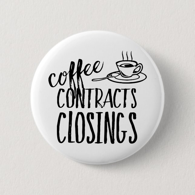 Kaffeeverträge Abschlüsse Immobilienmakler Button (Vorderseite)