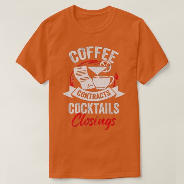 Kaffeeverträge Cocktails Schließungen T-Shirt (Design vorne)