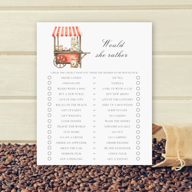 Kaffeewagen Baby-Party Würde sie lieber (Von Creator hochgeladen)