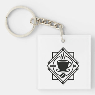 Kaffeewappen-Schlüsselanhänger – minimalistisches  Schlüsselanhänger
