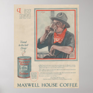Kaffeewerbung in den 1920er Jahren Poster