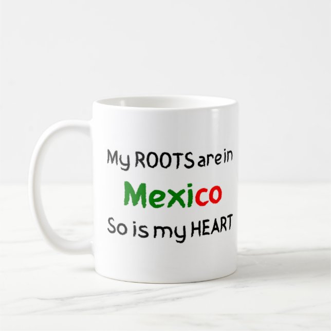 Kaffeewurzeln aus Mexiko-Tasse Kaffeetasse (Links)
