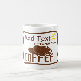 Kaffeezeichen, Name hinzufügen Tasse