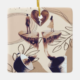 Kaffeezeit, alles was wir brauchen ist Kaffee, Kaf Keramikornament