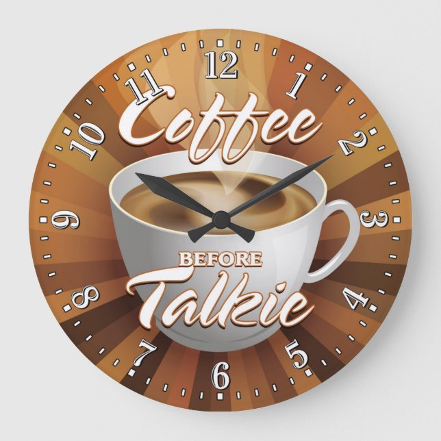 Kaffeezeit Decorationswand Große Wanduhr (Vorderseite)