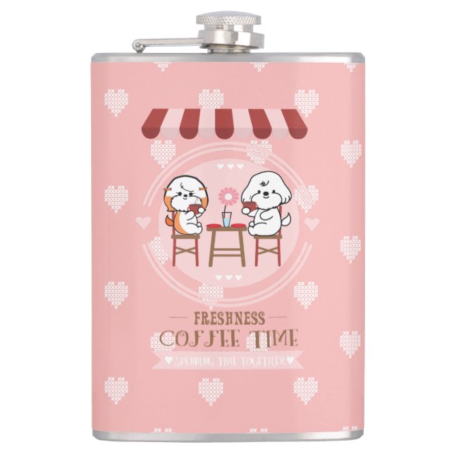 Kaffeezeit Flachmann (Vorderseite)