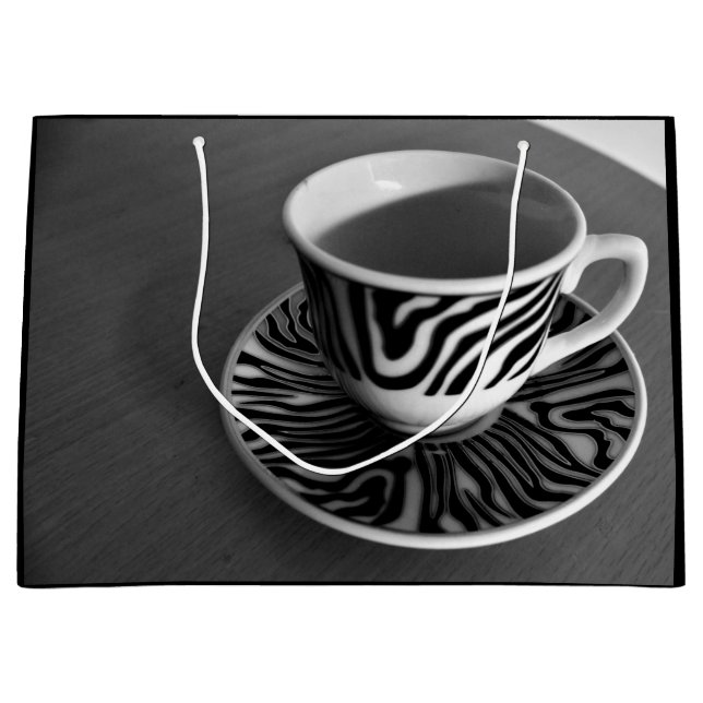 Kaffeezeit Große Geschenktüte (Vorderseite)