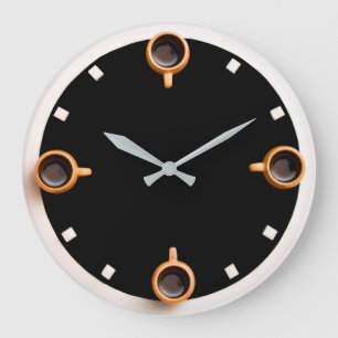 Kaffeezeit Große Wanduhr