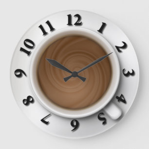 Kaffeezeit Große Wanduhr