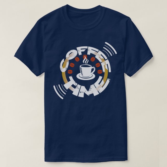 Kaffeezeit Kaffee Lover Geschenk Kaffee Koffein T-Shirt (Design vorne)