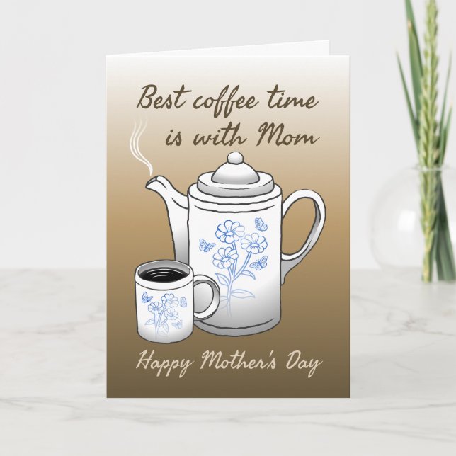 Kaffeezeit mit einer schönen Tasse Kaffee Karte (Vorderseite)