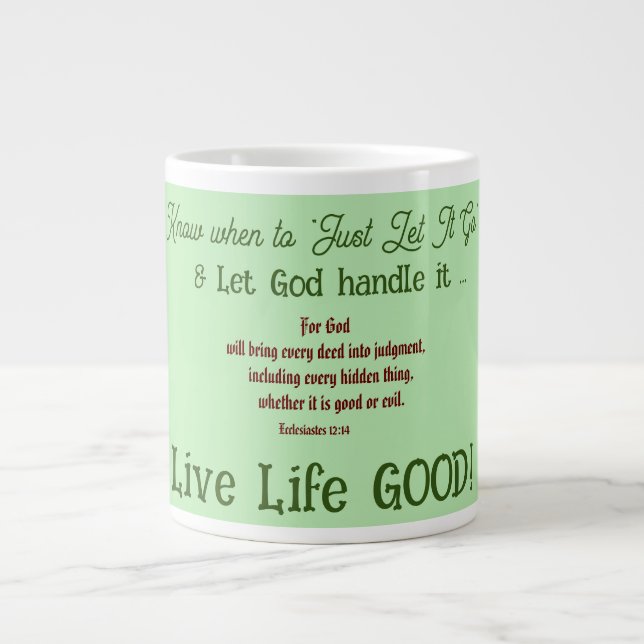 Kaffeezeit Motivierend Inspiration Jumbo-Tasse (Vorderseite)