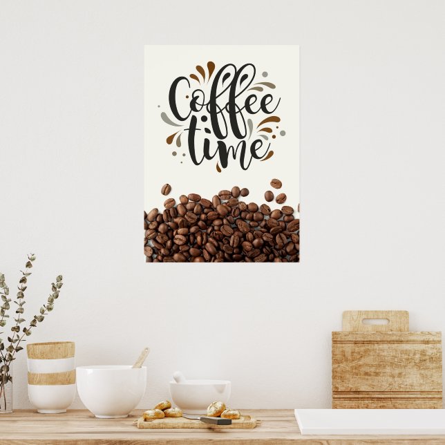 Kaffeezeit Poster (Küche)