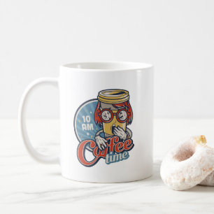 Kaffeezeit Retro-Kaffee-Liebhaber Vintage-Koffein Kaffeetasse