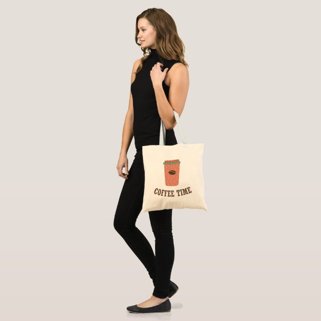 Kaffeezeit Tragetasche (Vorderseite (Model))