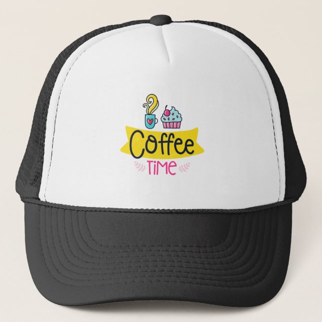 Kaffeezeit Truckerkappe (Vorderseite)