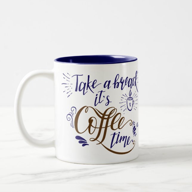 Kaffeezeit Zweifarbige Tasse (Links)