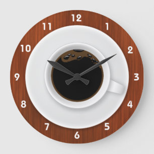 Kaffeezeituhren Große Wanduhr