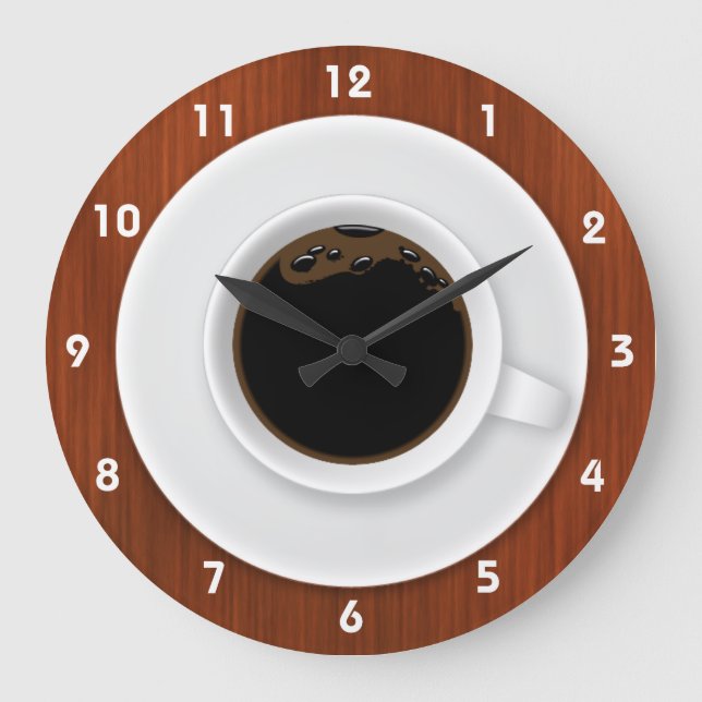 Kaffeezeituhren Große Wanduhr (Vorderseite)