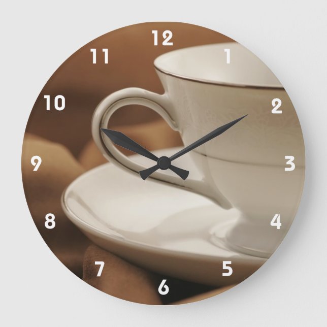 Kaffeezeituhren Große Wanduhr (Vorderseite)