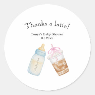 Kaffeezubereitung Baby Shower Klassisch Runder Aufkleber