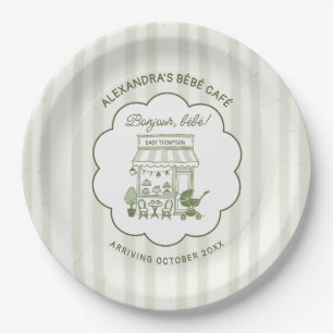 Kaffeezubereitung Bebe Brunch Neutrale Babyparty Pappteller