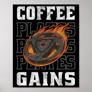 Kaffeezubereitung Teller erhalten Gymnastikhandsch Poster