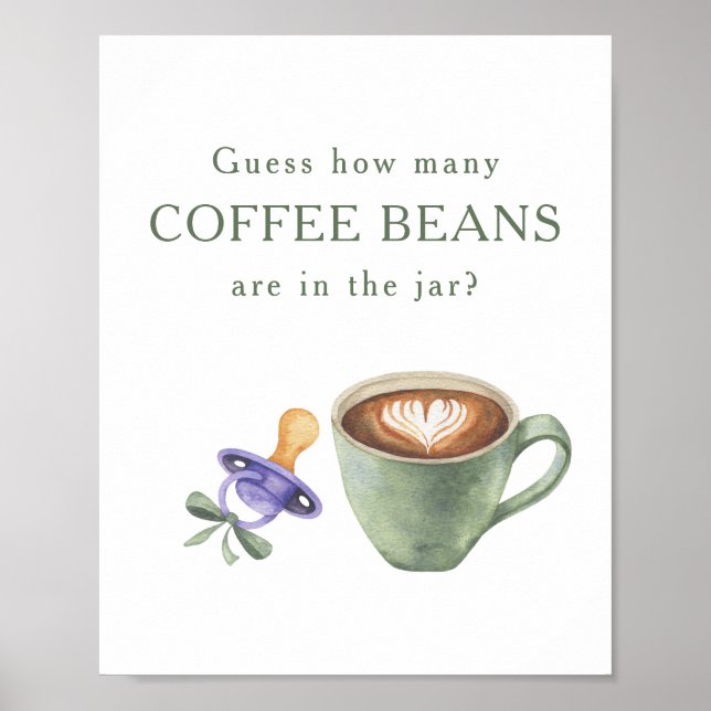 Kaffeezubereitung - Wie viele Kaffeebohnen Poster (Vorne)