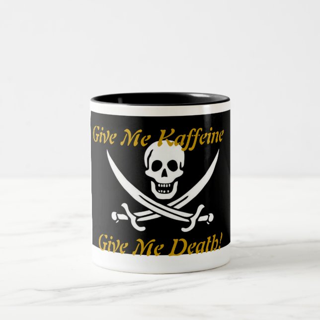 Kaffeine Pirat Zweifarbige Tasse (Mittel)