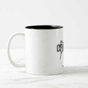 Kaffeinemolekül-Tasse – Kaffee-Chemie-Nerd-Geschen Zweifarbige Tasse