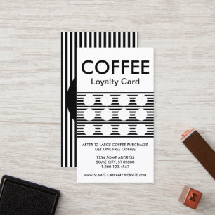Kaffemolekülstreifen-Briefmarkenkarte Treuekarte