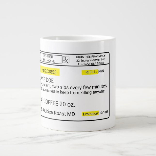 KAFFESTAT Jumbo-Tasse (Vorderseite)