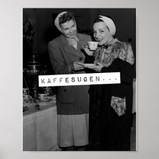Kaffesugen Swedish Sprichwort für Need a coffee T- Poster