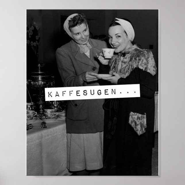 Kaffesugen Swedish Sprichwort für Need a coffee T- Poster (Vorne)