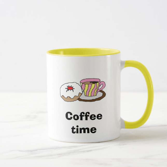 Kaffezeit - Donut und Kaffeetasse (Rechts)