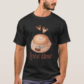 Kaffezeit ist Liebeszeit lustig kawaii Kaffee Freu T-Shirt