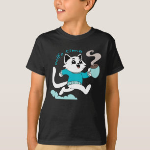 Kaffezeit-Katze T-Shirt