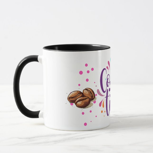 Kaffezeit modernes Design Tasse (Links)